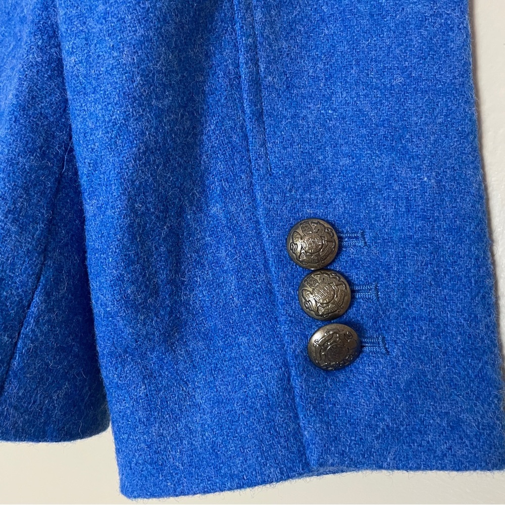 Talbots Blue Shetland Wool Blend Jacket Blazer 10 Office Business Casual NWT - Picture 7 of 13
